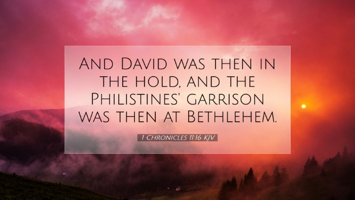 Picture 07 - 1 Chronicles 11:16 KJV Desktop Wallpaper - And David was then in the hold, and the - Desktop Bible Verse Wallpaper