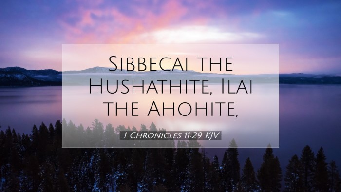Picture 07 - 1 Chronicles 11:29 KJV Desktop Wallpaper - Sibbecai the Hushathite, Ilai the - Desktop Bible Verse Wallpaper
