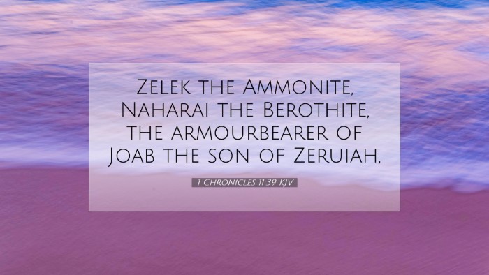 Picture 07 - 1 Chronicles 11:39 KJV Desktop Wallpaper - Zelek the Ammonite, Naharai the Berothite, the - Desktop Bible Verse Wallpaper