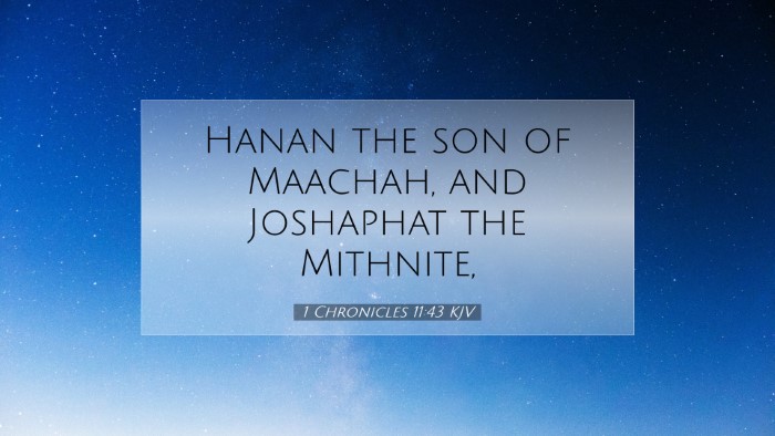 Picture 07 - 1 Chronicles 11:43 KJV Desktop Wallpaper - Hanan the son of Maachah, and Joshaphat the - Desktop Bible Verse Wallpaper