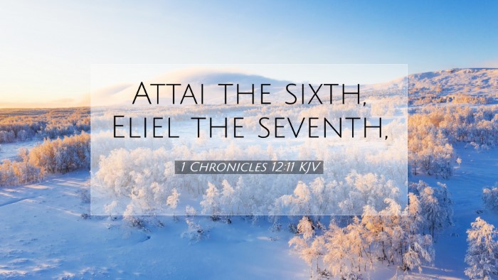 Picture 07 - 1 Chronicles 12:11 KJV Desktop Wallpaper - Attai the sixth, Eliel the - Desktop Bible Verse Wallpaper