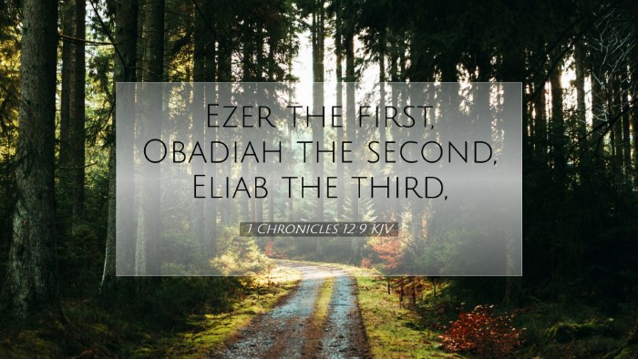 Picture 07 - 1 Chronicles 12:9 KJV Desktop Wallpaper - Ezer the first, Obadiah the second, Eliab the - Desktop Bible Verse Wallpaper