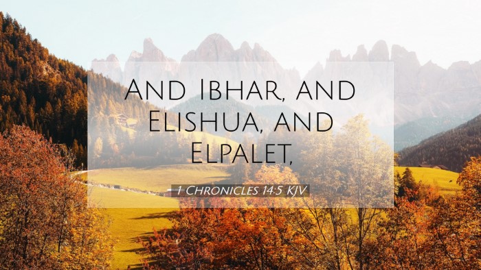 Picture 07 - 1 Chronicles 14:5 KJV Desktop Wallpaper - And Ibhar, and Elishua, and - Desktop Bible Verse Wallpaper