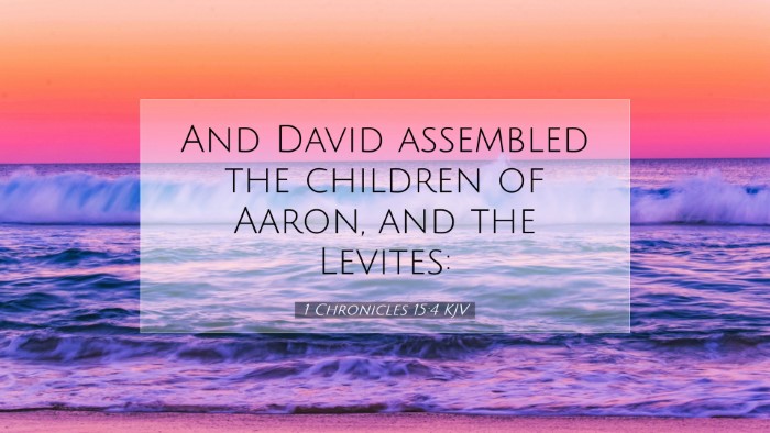 Picture 07 - 1 Chronicles 15:4 KJV Desktop Wallpaper - And David assembled the children of Aaron, and - Desktop Bible Verse Wallpaper
