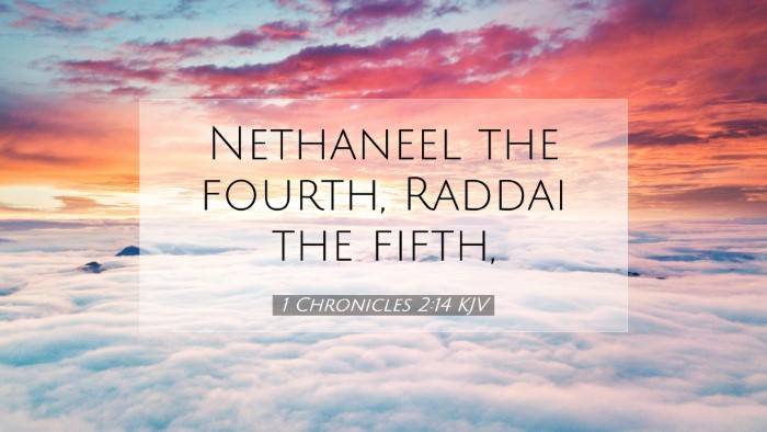 Picture 07 - 1 Chronicles 2:14 KJV Desktop Wallpaper - Nethaneel the fourth, Raddai the - Desktop Bible Verse Wallpaper