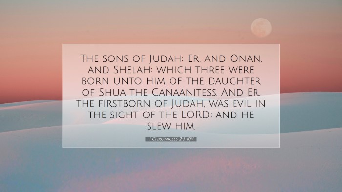 Picture 07 - 1 Chronicles 2:3 KJV Desktop Wallpaper - The sons of Judah; Er, and Onan, and Shelah: - Desktop Bible Verse Wallpaper