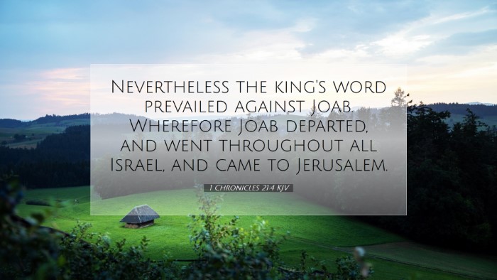 Picture 07 - 1 Chronicles 21:4 KJV Desktop Wallpaper - Nevertheless the king's word prevailed against - Desktop Bible Verse Wallpaper