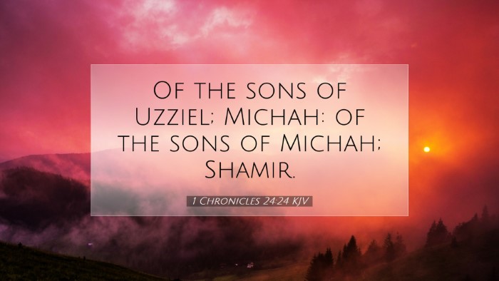 Picture 07 - 1 Chronicles 24:24 KJV Desktop Wallpaper - Of the sons of Uzziel; Michah: of the sons of - Desktop Bible Verse Wallpaper
