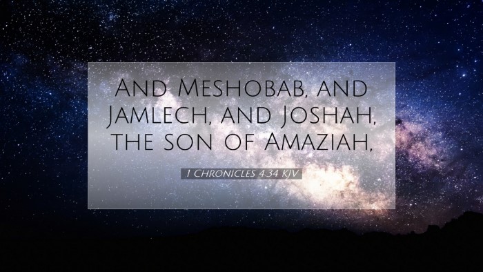 Picture 07 - 1 Chronicles 4:34 KJV Desktop Wallpaper - And Meshobab, and Jamlech, and Joshah, the son of - Desktop Bible Verse Wallpaper