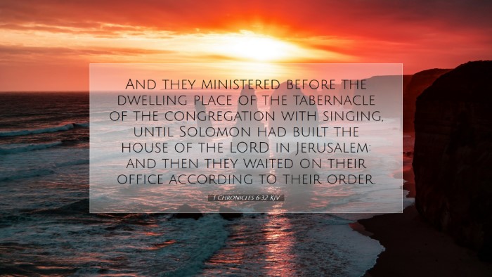 Picture 07 - 1 Chronicles 6:32 KJV Desktop Wallpaper - And they ministered before the dwelling place of - Desktop Bible Verse Wallpaper