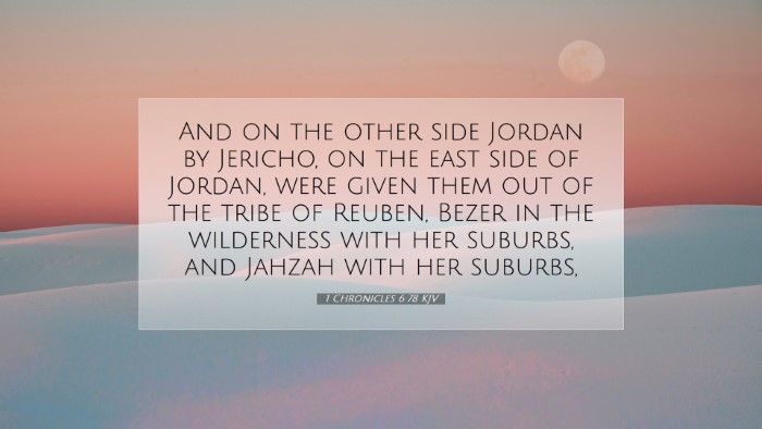 Picture 07 - 1 Chronicles 6:78 KJV Desktop Wallpaper - And on the other side Jordan by Jericho, on the - Desktop Bible Verse Wallpaper