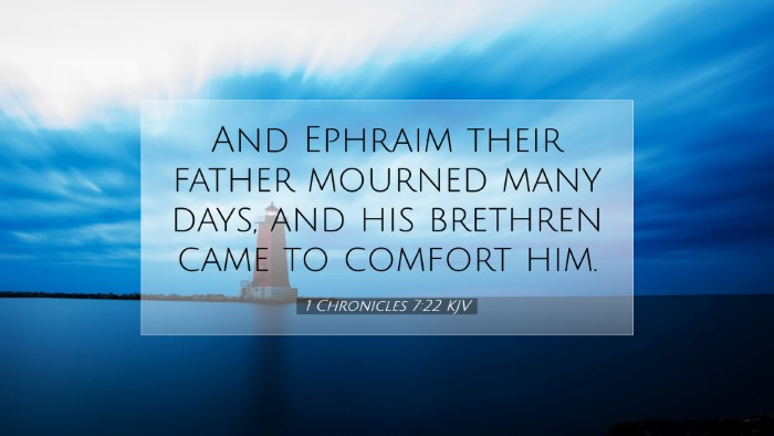 Picture 07 - 1 Chronicles 7:22 KJV Desktop Wallpaper - And Ephraim their father mourned many days, and - Desktop Bible Verse Wallpaper