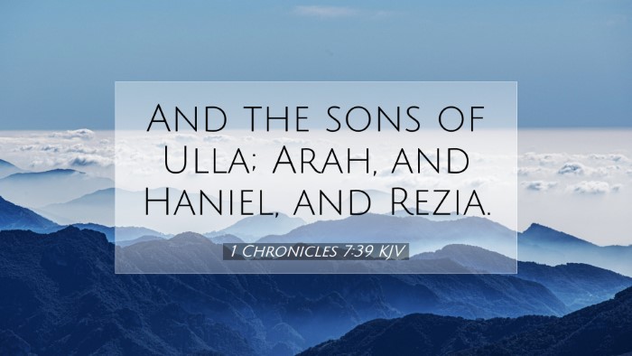 Picture 07 - 1 Chronicles 7:39 KJV Desktop Wallpaper - And the sons of Ulla; Arah, and Haniel, and - Desktop Bible Verse Wallpaper
