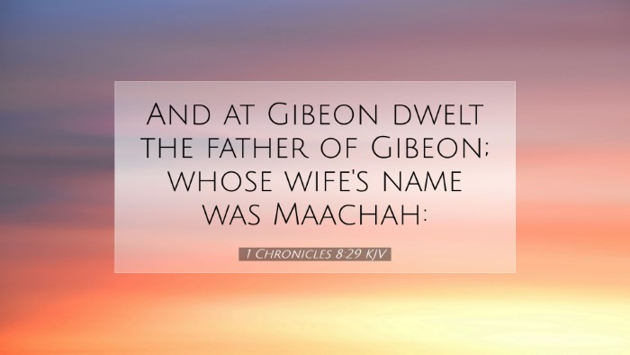 Picture 07 - 1 Chronicles 8:29 KJV Desktop Wallpaper - And at Gibeon dwelt the father of Gibeon; whose - Desktop Bible Verse Wallpaper