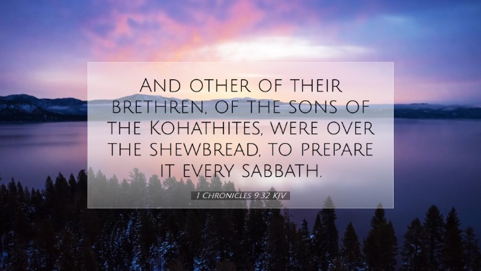 Picture 07 - 1 Chronicles 9:32 KJV Desktop Wallpaper - And other of their brethren, of the sons of the - Desktop Bible Verse Wallpaper