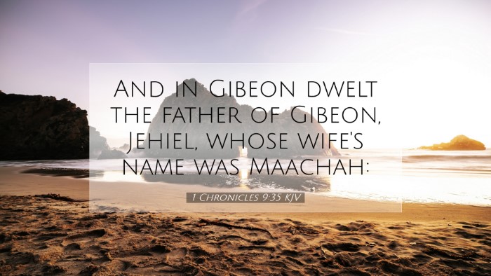 Picture 07 - 1 Chronicles 9:35 KJV Desktop Wallpaper - And in Gibeon dwelt the father of Gibeon, Jehiel, - Desktop Bible Verse Wallpaper