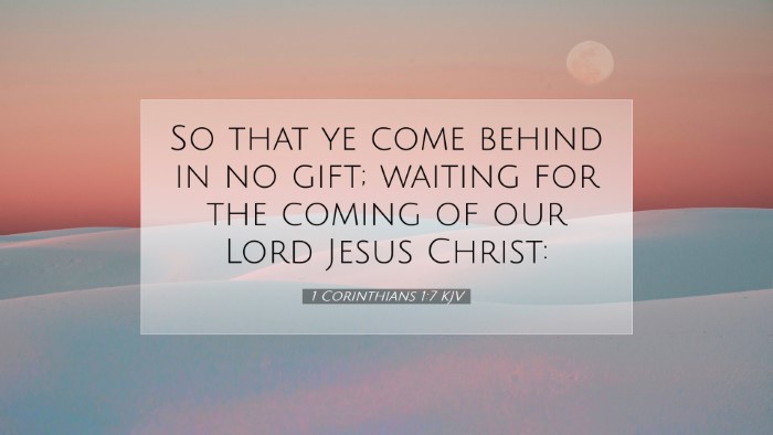 Picture 07 - 1 Corinthians 1:7 KJV Desktop Wallpaper - So that ye come behind in no gift; waiting for - Desktop Bible Verse Wallpaper