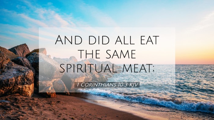 Picture 07 - 1 Corinthians 10:3 KJV Desktop Wallpaper - And did all eat the same spiritual - Desktop Bible Verse Wallpaper