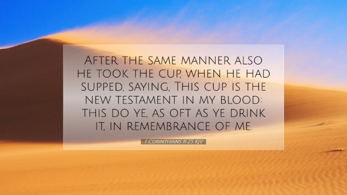 Picture 07 - 1 Corinthians 11:25 KJV Desktop Wallpaper - After the same manner also he took the cup, when - Desktop Bible Verse Wallpaper