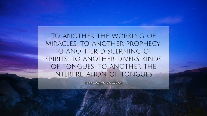Picture 07 - 1 Corinthians 12:10 KJV Desktop Wallpaper - To another the working of miracles; to another - Desktop Bible Verse Wallpaper