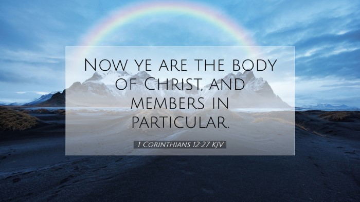 Picture 07 - 1 Corinthians 12:27 KJV Desktop Wallpaper - Now ye are the body of Christ, and members in - Desktop Bible Verse Wallpaper