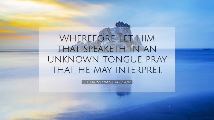 Picture 07 - 1 Corinthians 14:13 KJV Desktop Wallpaper - Wherefore let him that speaketh in an unknown - Desktop Bible Verse Wallpaper
