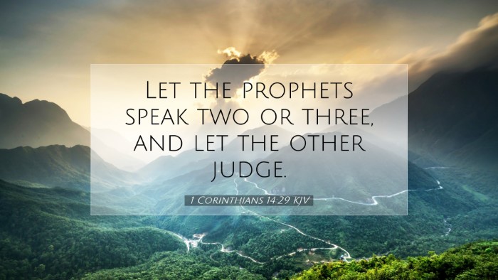Picture 07 - 1 Corinthians 14:29 KJV Desktop Wallpaper - Let the prophets speak two or three, and let the - Desktop Bible Verse Wallpaper