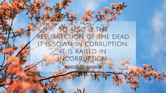 Picture 07 - 1 Corinthians 15:42 KJV Desktop Wallpaper - So also is the resurrection of the dead. It is - Desktop Bible Verse Wallpaper