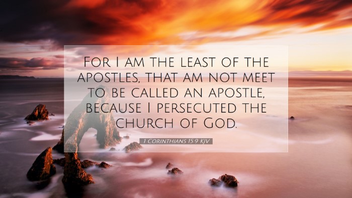 Picture 07 - 1 Corinthians 15:9 KJV Desktop Wallpaper - For I am the least of the apostles, that am not - Desktop Bible Verse Wallpaper