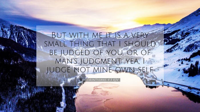Picture 07 - 1 Corinthians 4:3 KJV Desktop Wallpaper - But with me it is a very small thing that I - Desktop Bible Verse Wallpaper