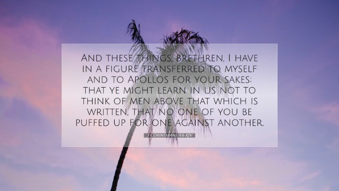 Picture 07 - 1 Corinthians 4:6 KJV Desktop Wallpaper - And these things, brethren, I have in a figure - Desktop Bible Verse Wallpaper