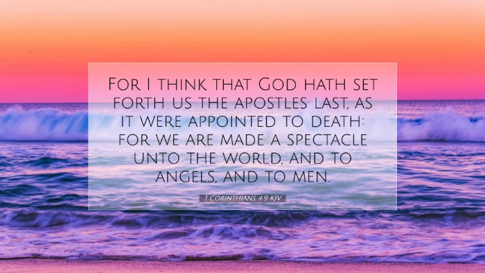 Picture 07 - 1 Corinthians 4:9 KJV Desktop Wallpaper - For I think that God hath set forth us the - Desktop Bible Verse Wallpaper