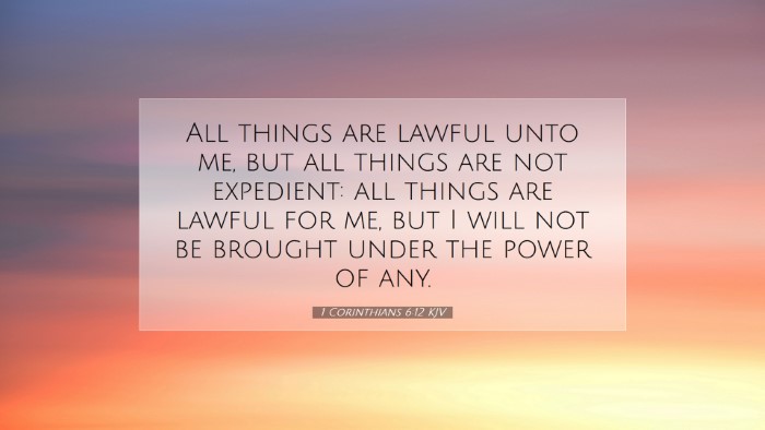 Picture 07 - 1 Corinthians 6:12 KJV Desktop Wallpaper - All things are lawful unto me, but all things are - Desktop Bible Verse Wallpaper