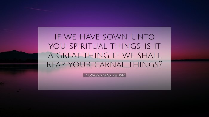 Picture 07 - 1 Corinthians 9:11 KJV Desktop Wallpaper - If we have sown unto you spiritual things, is it - Desktop Bible Verse Wallpaper