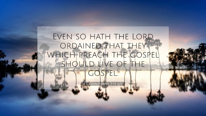 Picture 07 - 1 Corinthians 9:14 KJV Desktop Wallpaper - Even so hath the Lord ordained that they which - Desktop Bible Verse Wallpaper