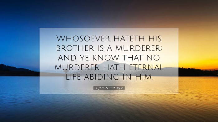 Picture 07 - 1 John 3:15 KJV Desktop Wallpaper - Whosoever hateth his brother is a murderer: and - Desktop Bible Verse Wallpaper
