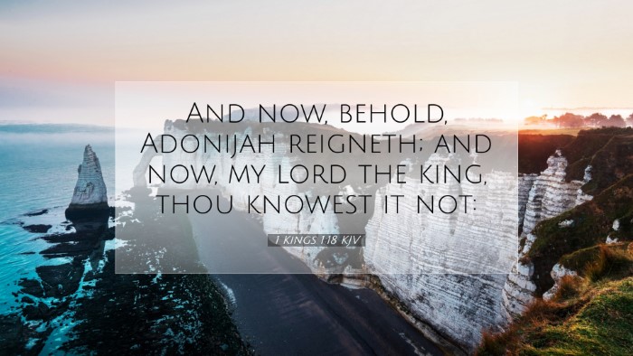 Picture 07 - 1 Kings 1:18 KJV Desktop Wallpaper - And now, behold, Adonijah reigneth; and now, my - Desktop Bible Verse Wallpaper