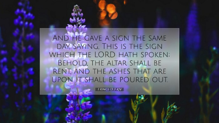 Picture 07 - 1 Kings 13:3 KJV Desktop Wallpaper - And he gave a sign the same day, saying, This is - Desktop Bible Verse Wallpaper