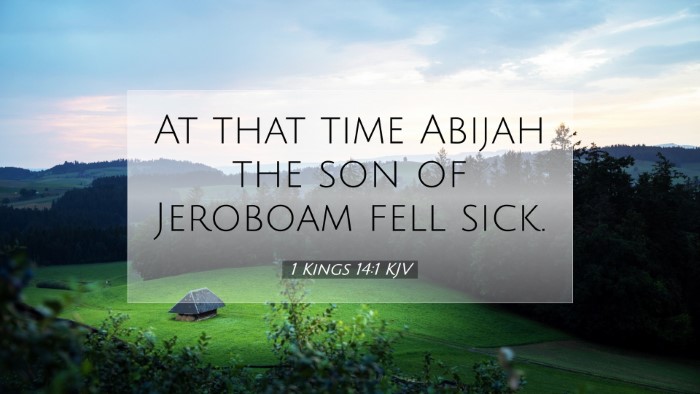 Picture 07 - 1 Kings 14:1 KJV Desktop Wallpaper - At that time Abijah the son of Jeroboam fell - Desktop Bible Verse Wallpaper