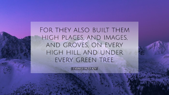 Picture 07 - 1 Kings 14:23 KJV Desktop Wallpaper - For they also built them high places, and images, - Desktop Bible Verse Wallpaper