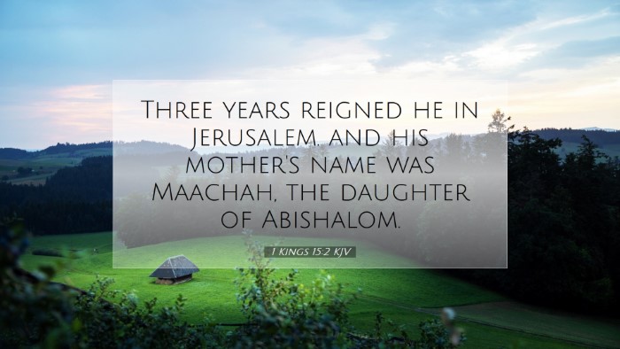 Picture 07 - 1 Kings 15:2 KJV Desktop Wallpaper - Three years reigned he in Jerusalem. and his - Desktop Bible Verse Wallpaper