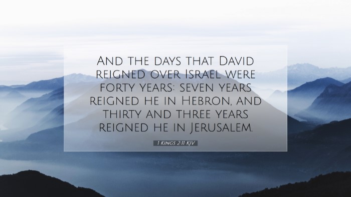 Picture 07 - 1 Kings 2:11 KJV Desktop Wallpaper - And the days that David reigned over Israel were - Desktop Bible Verse Wallpaper