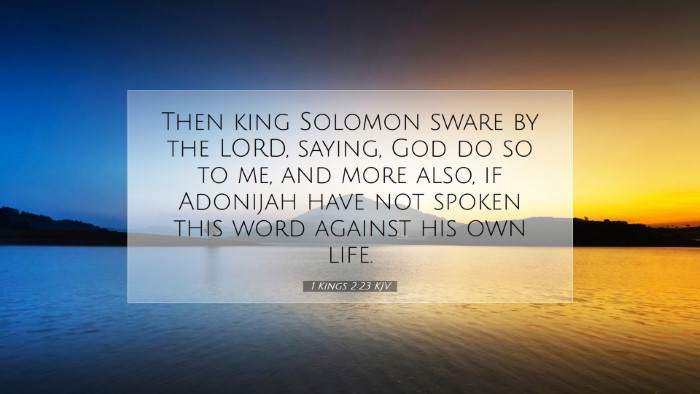 Picture 07 - 1 Kings 2:23 KJV Desktop Wallpaper - Then king Solomon sware by the LORD, saying, God - Desktop Bible Verse Wallpaper