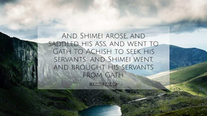Picture 07 - 1 Kings 2:40 KJV Desktop Wallpaper - And Shimei arose, and saddled his ass, and went - Desktop Bible Verse Wallpaper