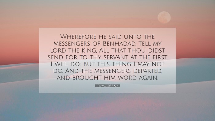 Picture 07 - 1 Kings 20:9 KJV Desktop Wallpaper - Wherefore he said unto the messengers of - Desktop Bible Verse Wallpaper