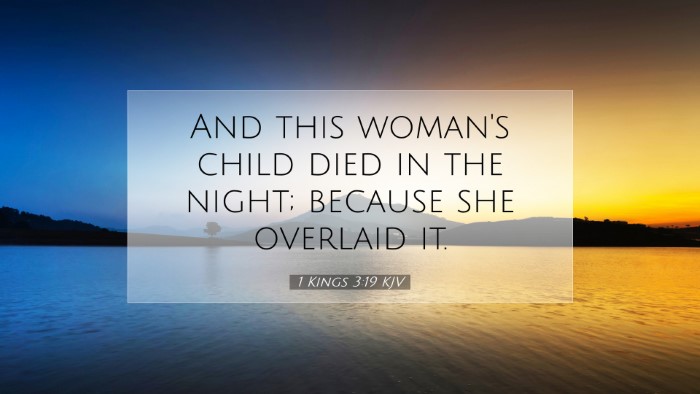 Picture 07 - 1 Kings 3:19 KJV Desktop Wallpaper - And this woman's child died in the night; because - Desktop Bible Verse Wallpaper