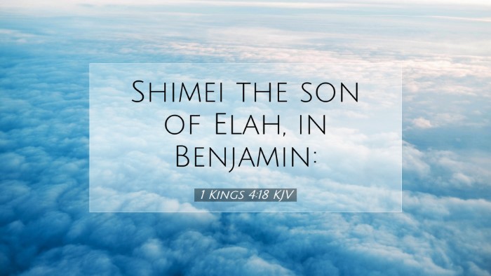 Picture 07 - 1 Kings 4:18 KJV Desktop Wallpaper - Shimei the son of Elah, in - Desktop Bible Verse Wallpaper