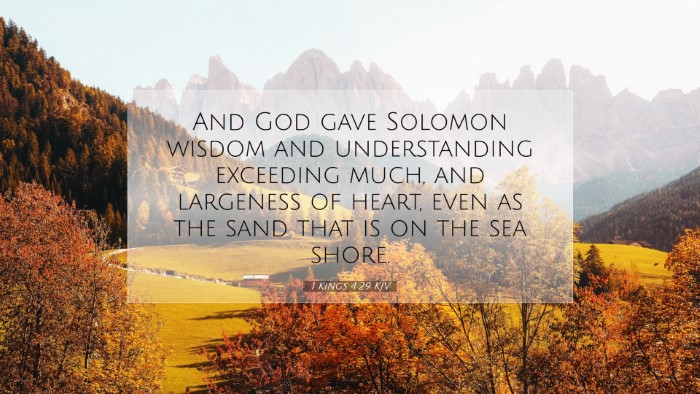 Picture 07 - 1 Kings 4:29 KJV Desktop Wallpaper - And God gave Solomon wisdom and understanding - Desktop Bible Verse Wallpaper
