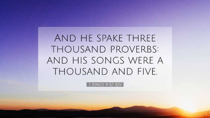 Picture 07 - 1 Kings 4:32 KJV Desktop Wallpaper - And he spake three thousand proverbs: and his - Desktop Bible Verse Wallpaper