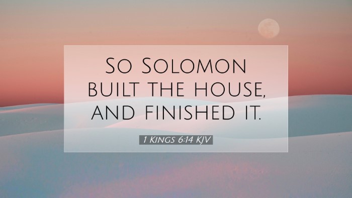 Picture 07 - 1 Kings 6:14 KJV Desktop Wallpaper - So Solomon built the house, and finished - Desktop Bible Verse Wallpaper